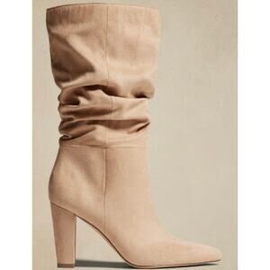NWT Sz 9 Banana Republic Factory Slouchy Boot "Biscotti" Color